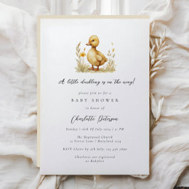 Kön Neutral Little Anka Baby Shower Inbjudningar