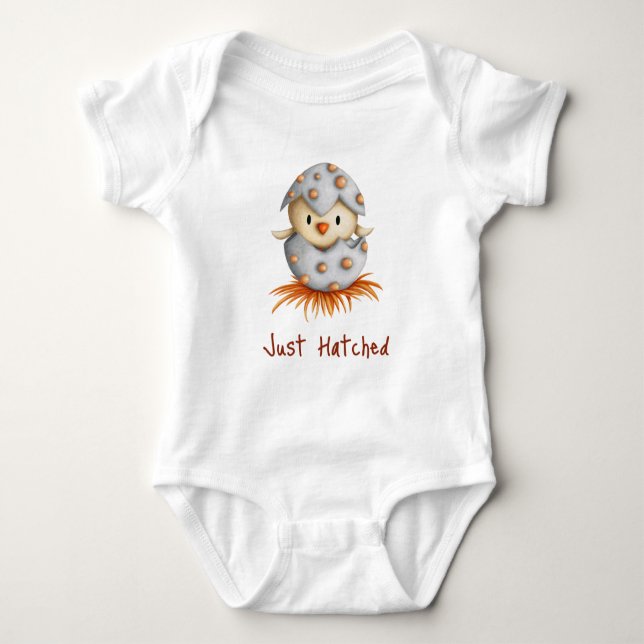 Kön Neutral Little Bird Hatching Newborn T Shirt (Framsida)
