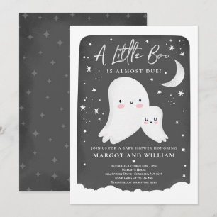 Kön Neutral Little Boo Ghost Baby Shower Inbjudningar