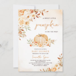 Kön Neutral Little Pumpkin Baby Shower Inbjudningar