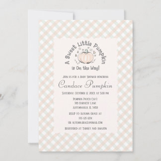 Kön Neutral Little Pumpkin Fall Baby Shower Inbjudningar