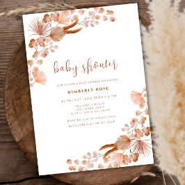 Kön Neutral Little WildblomBoho Baby Shower Inbjudningar