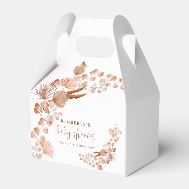 Kön Neutral Little WildblomBoho Baby Shower Presentaskar (Framsidan Sidan)