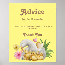 Kön Neutral Mamma och Baby Cute Advice Poster