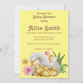 Kön Neutral Mamma och Baby Cute Baby Shower Inbjudningar