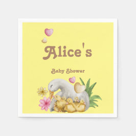 Kön Neutral Mamma och Baby Cute Baby Shower Pappersservett