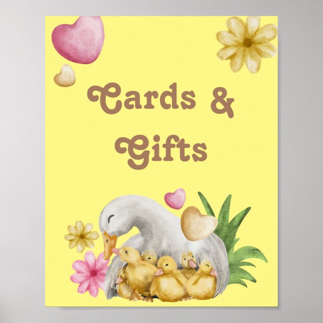 Kön Neutral Mamma och Baby Cute Card och gåvor Poster (Framsidan)