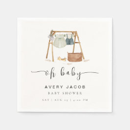 Kön Neutral Minimalialist Boho Babykläder Pappersservett