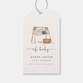 Kön Neutral Minimalialist Boho Babykläder Presentetikett