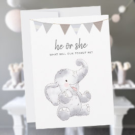 Kön Neutral Modern Baby Elephant Party Inbjudan