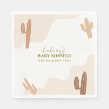 Kön Neutral Modern Boho Cactus Baby Shower