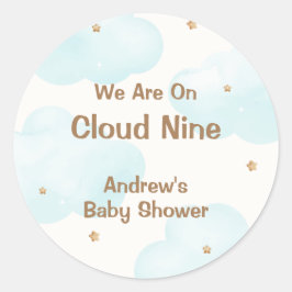 Kön Neutral molntäcke Nine Stars Baby Shower Runt Klistermärke