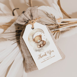 Kön Neutral Nalle Måne Baby Shower-favoriter Presentetikett
