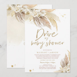 Kön Neutral Pampas Grass Drive by Baby Shower Inbjudningar