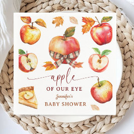 Kön Neutral Pappersservett för Apple Baby Shower
