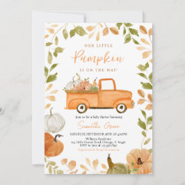 Kön Neutral Pumpkin Baby Shower Inbjudningar