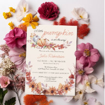 Kön Neutral Pumpkin Fall Rustic Baby Shower