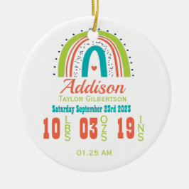 Kön Neutral regnbåge Nyfödda Stats Julgransprydnad Keramik