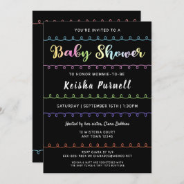 Kön Neutral Roligt Loops Baby Shower-inbjudan Inbjudningar