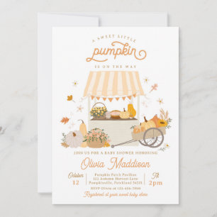 Kön Neutral Rustic Pumpkin Baby Shower Inbjudningar