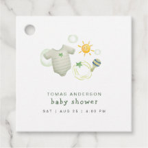 Kön Neutral Sage Grönt Barnkläder Leksak Shower