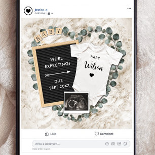 Kön Neutral Social Media Gravid Meddelande