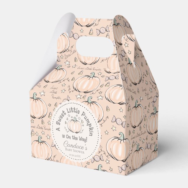 Kön Neutral Sweet Little Pumpkin Baby Shower Presentaskar (Framsidan Sidan)
