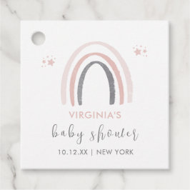 Kön Neutral vattenfärg Boho Rainbow Baby Shower Gåvor Etiketter