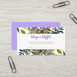 Kön Neutral vattenfärgad Blommigt Försämring Raffl Visitkort