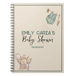 Kön Neutral Vi kan barly Wait Baby Shower-gåva Anteckningsbok