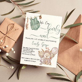 Kön Neutral vi kan bota babysknappen Inbjudningar