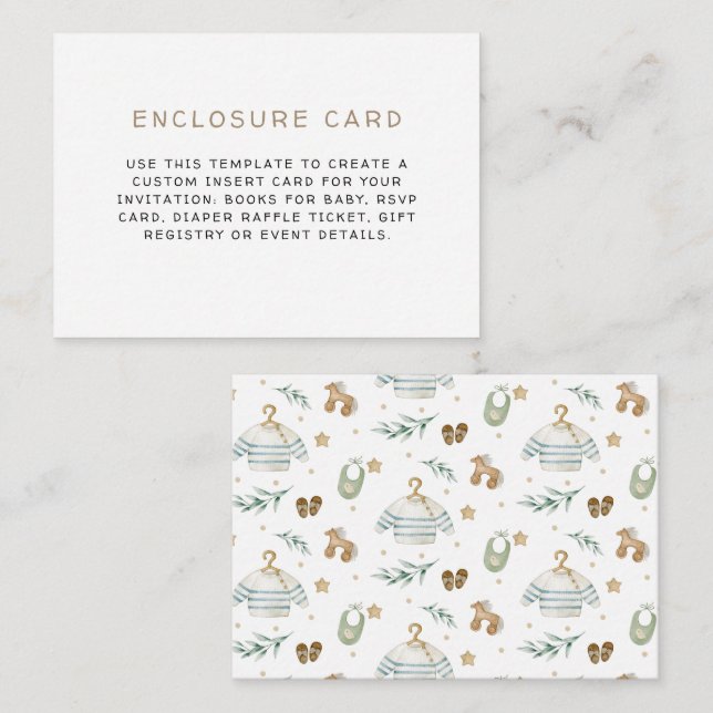 Kön Neutral Vintage Leksak Tilläggskort (Fram/baksida)