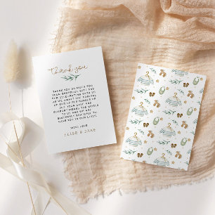 Kön Neutral Vintage Leksaker Baby Shower Tack Kort