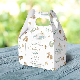 Kön Neutral Vintage Leksaker Baby Shower Tack Presentaskar