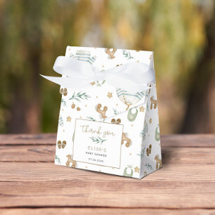 Kön Neutral Vintage Leksaker Baby Shower Tack Presentaskar
