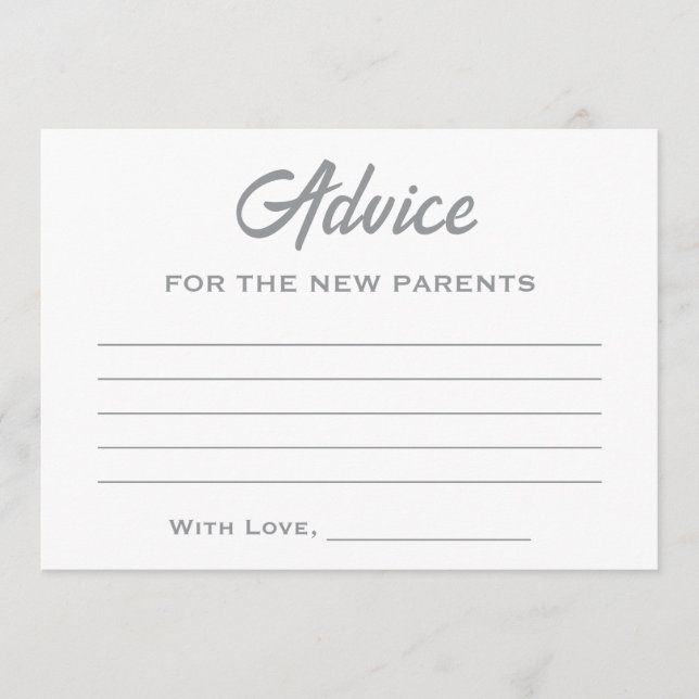 Kön Neutral Winter Little Snowflake Baby Shower Rådkort (Framsida)