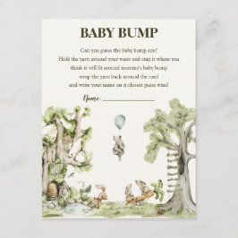 Kön Neutral Woodland Baby Shower Bump Game Tilläggskort