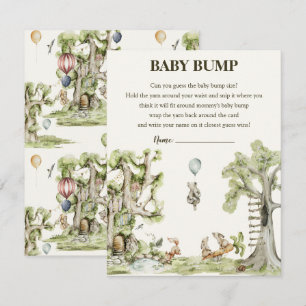 Kön Neutral Woodland Baby Shower Bump Game Tilläggskort