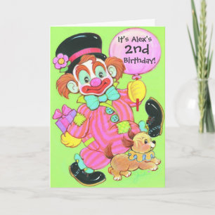 Kön - neutrala inbjudningar till clown anpassade