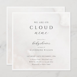 Kön neutralt på molnniga babyskor inbjudningar