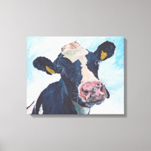 Kon nr 01.0254 Irish Friesian Cow Canvastryck