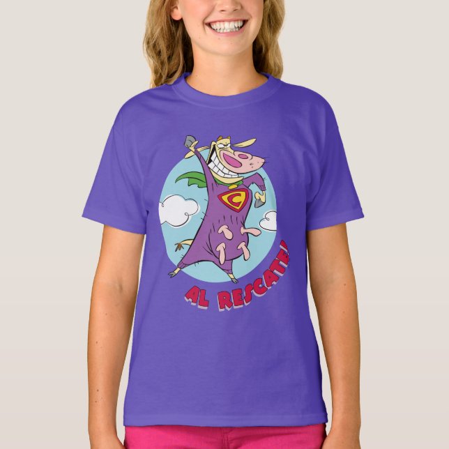 Kon och Chicken Toppen Cow Al Rescate! T Shirt (Framsida)