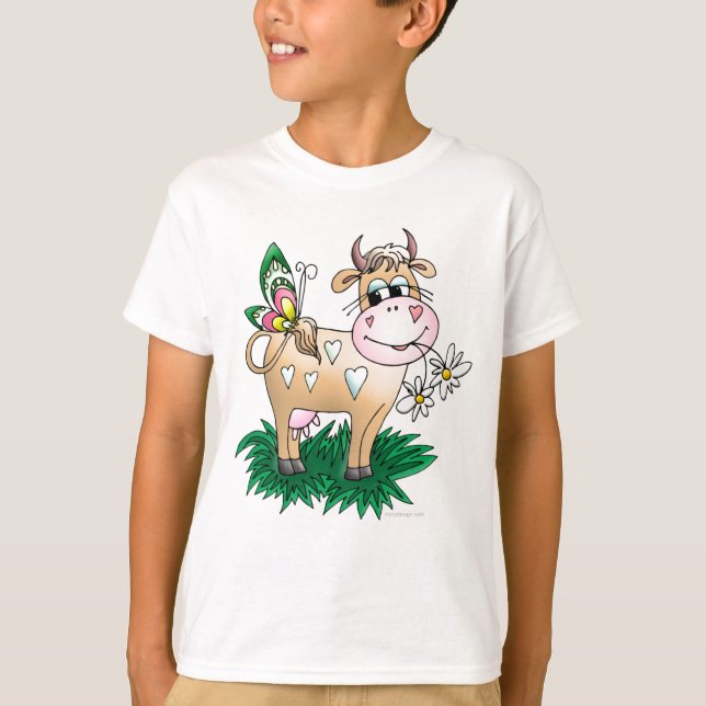 Kon och fjäril t-shirt (Framsida)