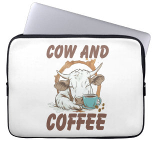Kon och kaffe, Western flicka Laptop Fodral
