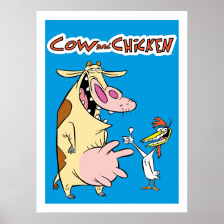 Kon och kyckling poster