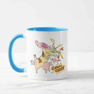 Kon- och kycklinggrafik mugg