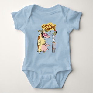 Kon- och kycklingliknande grafik t shirt