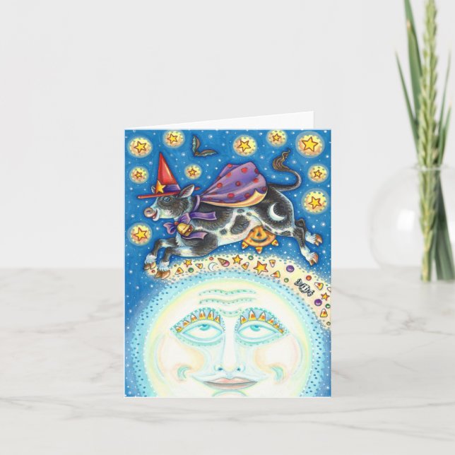 KÖN ÖVER MÄNNEN I MÅNE-FÄRGEN STOLLIG Blank Kort (Framsida)