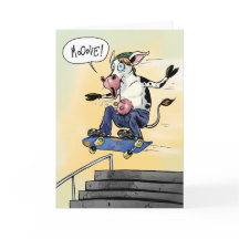 Kon på en Skateboard Yelling Move