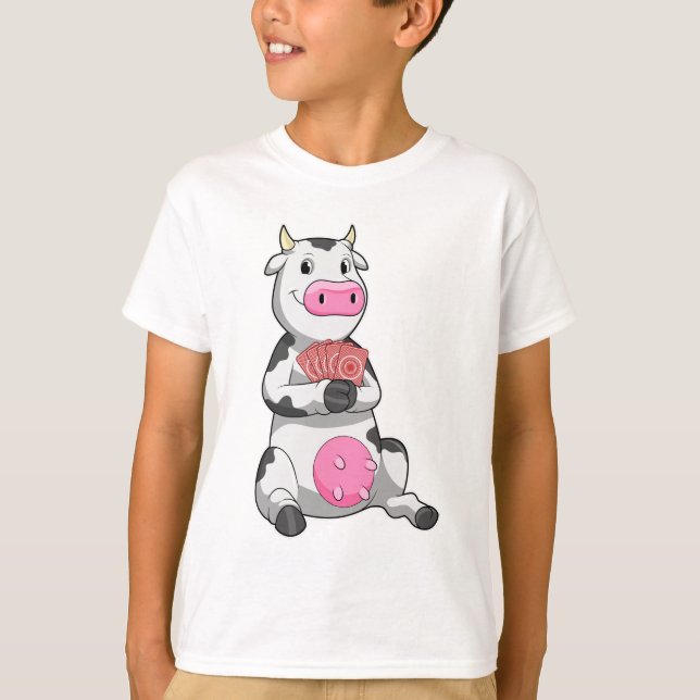 Kon på Poker med Poker-kort T Shirt (Framsida)